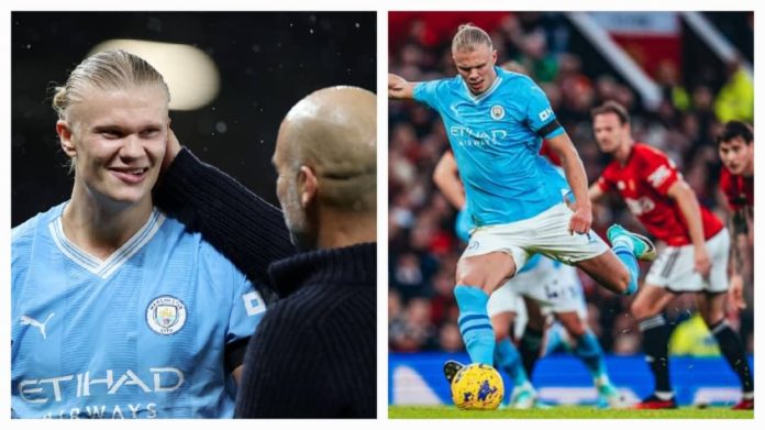 Erling Haaland scores a brace in Manchester United Vs Manchester City match
