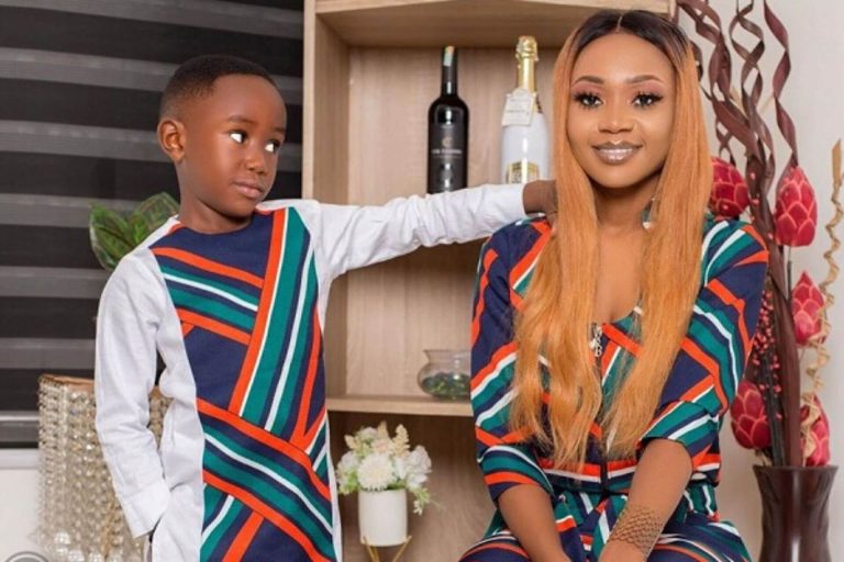 Akuapem Poloo and her son